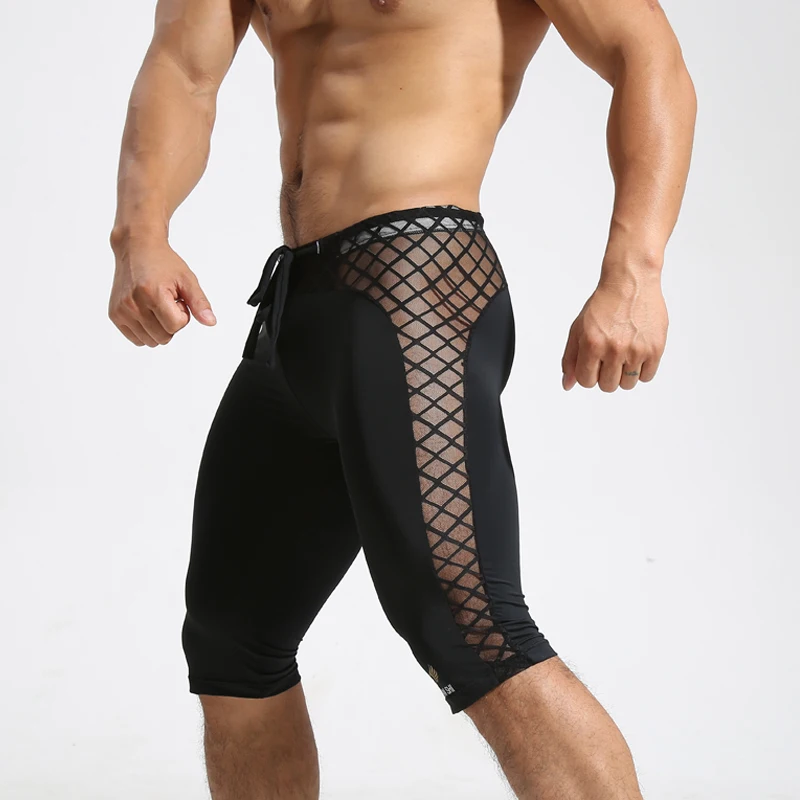 Short masculino de compressão para corrida, bermuda masculina para treino de secagem rápida, calça justa para ginástica