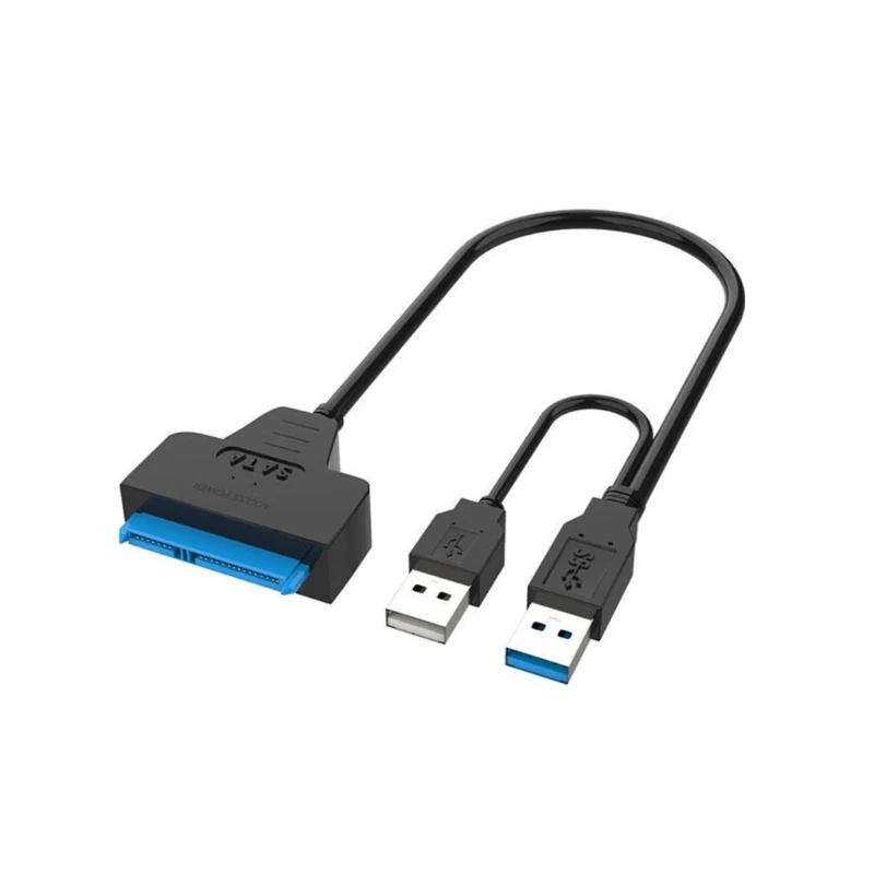 Travel External HDD Adapter Cable Wire Supporting Double USB3.0 Port 12V Power 83CF