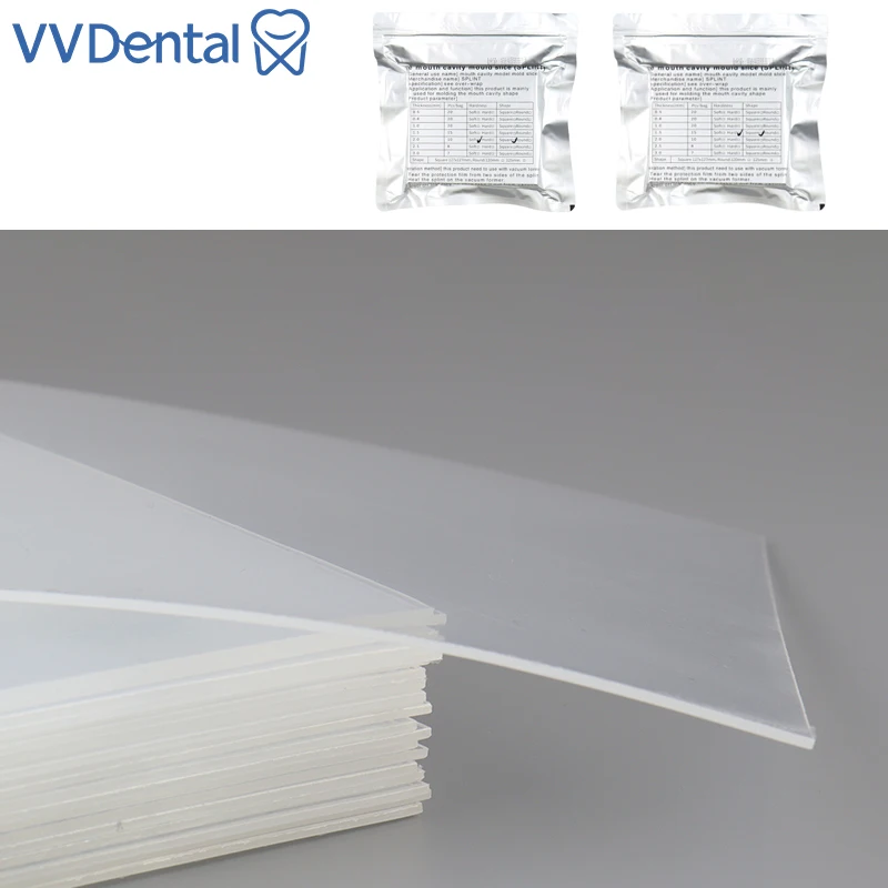 

VVDental 0.8/1.0/1.5/2.0mm Dental Lab Thermoforming Material Vacuum Forming Hard Soft Sheets Orthodontic Splint Retainer Slice