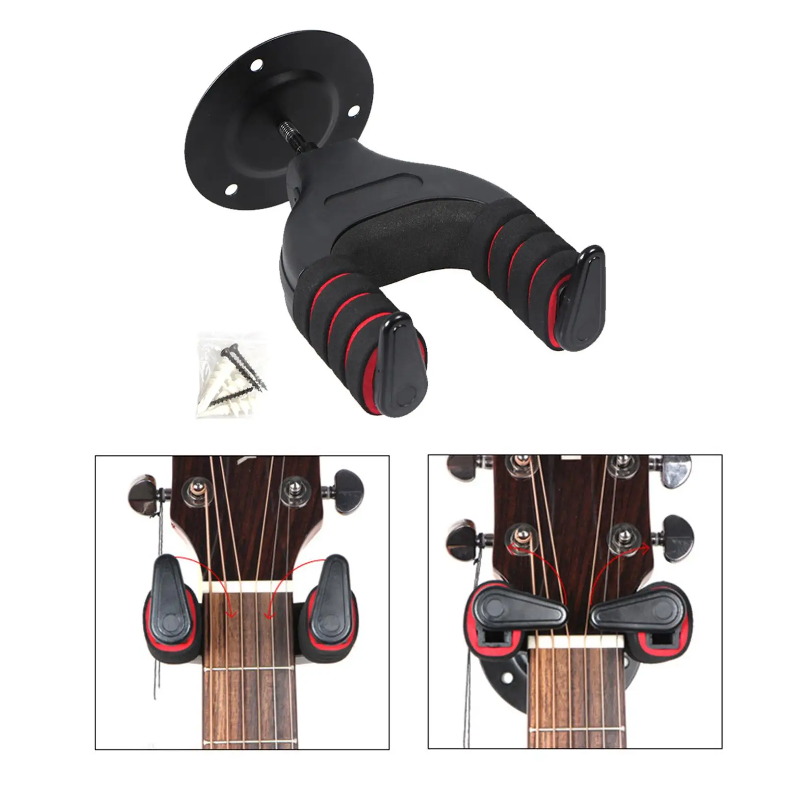 Guitar Wall Rack Display Hanger Auto Lock Stand Non Slip Wall Mount Holder Stand