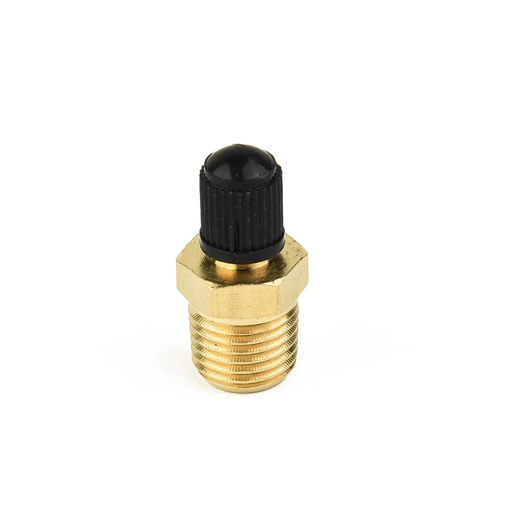 1PCS 1/4Inches New NPT Brass Air Tank Fill Valve Air Compressor Replacement Solid Nickel Plated Accessories Plug-And-Play