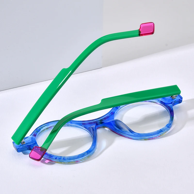 HEPIDEM Acetate Glasses Frame Women Oversize Big Size Round Eyeglass Japanese Handmade Spectacles Thick Transparent Eyewear 9351