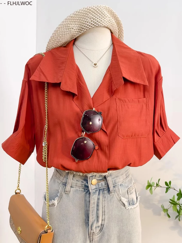 Camisas de viagem estilo hong kong senhora do escritório mulheres 2025 verão flor impressão elegante botão babados retro topos blusas