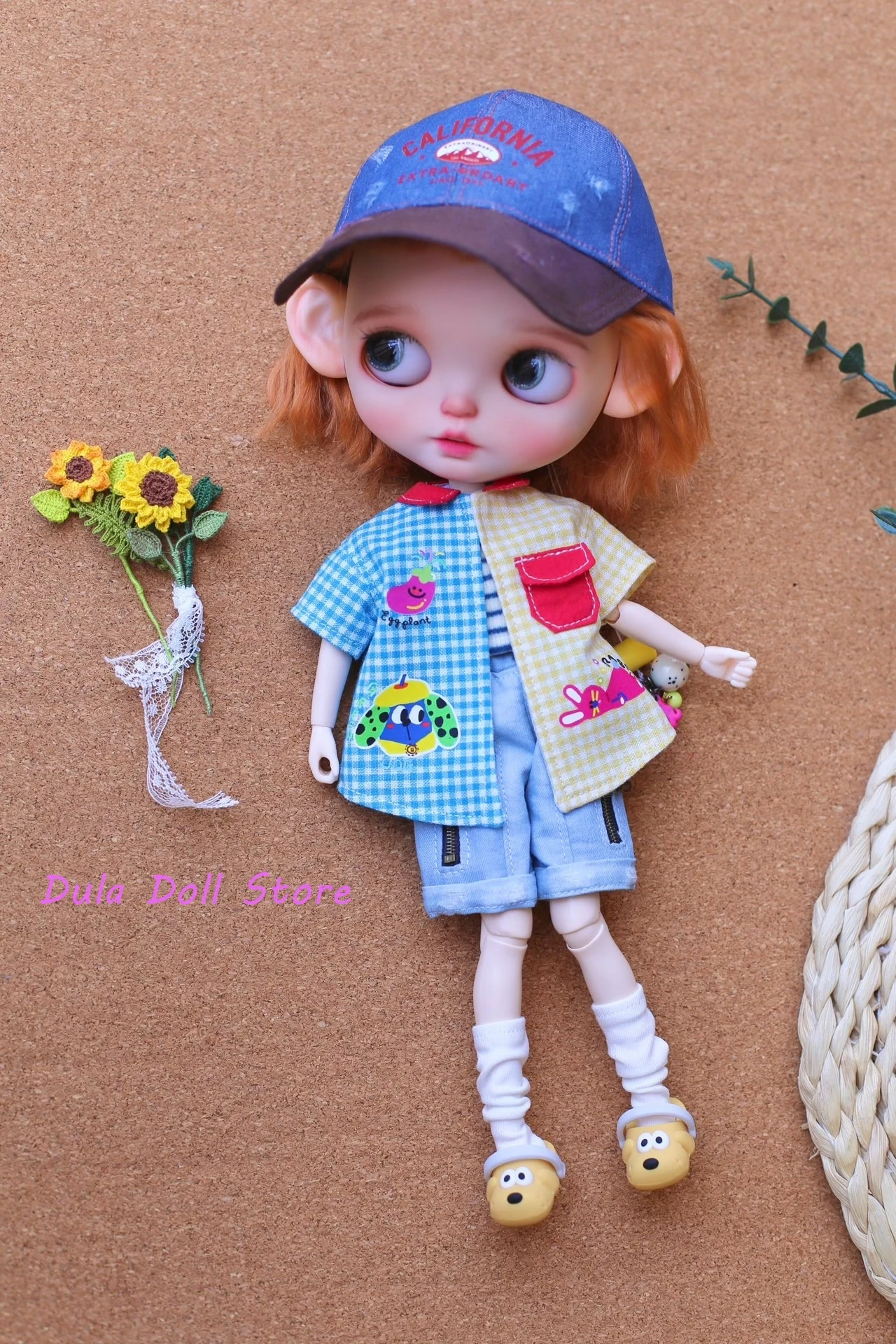 Dula Doll Clothes Handmade Color Dopamine Hoodie Set for Blythe Landoudou Landazz ob24ob22 Azone Doll - Detail 1