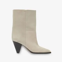 2024 Autumn/Winter New Pointed Women's Short Boots Fashion Conical High Heels 34-45 Large Women's Long Boots