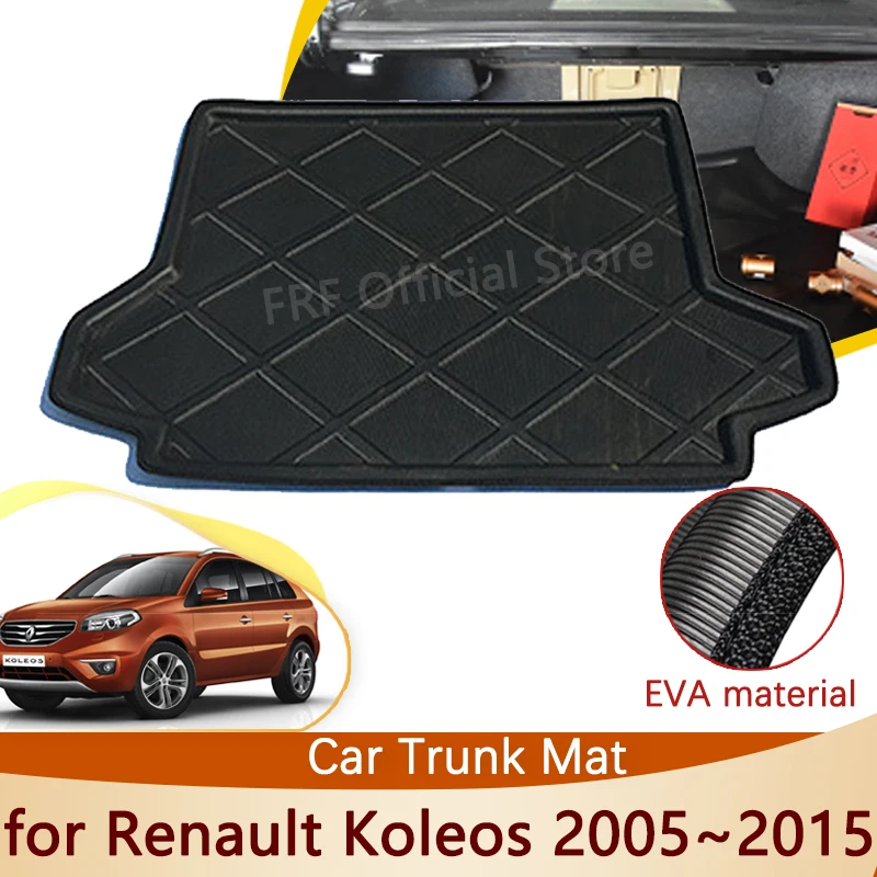 for Renault Samsung QM5 Koleos 2005~2015 2012 Accessories Waterproof Car Rear Trunk Mat Floor Tray Boot Liner Carpet Protective