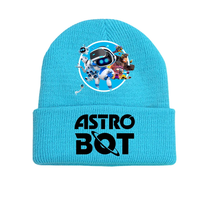 Astro Bot Knitted Hat for Children Anime Cartoon Cute Knit Cap Boys Girls Winter Warm Windbreak Hats Kids Hip Hop Fashion Caps