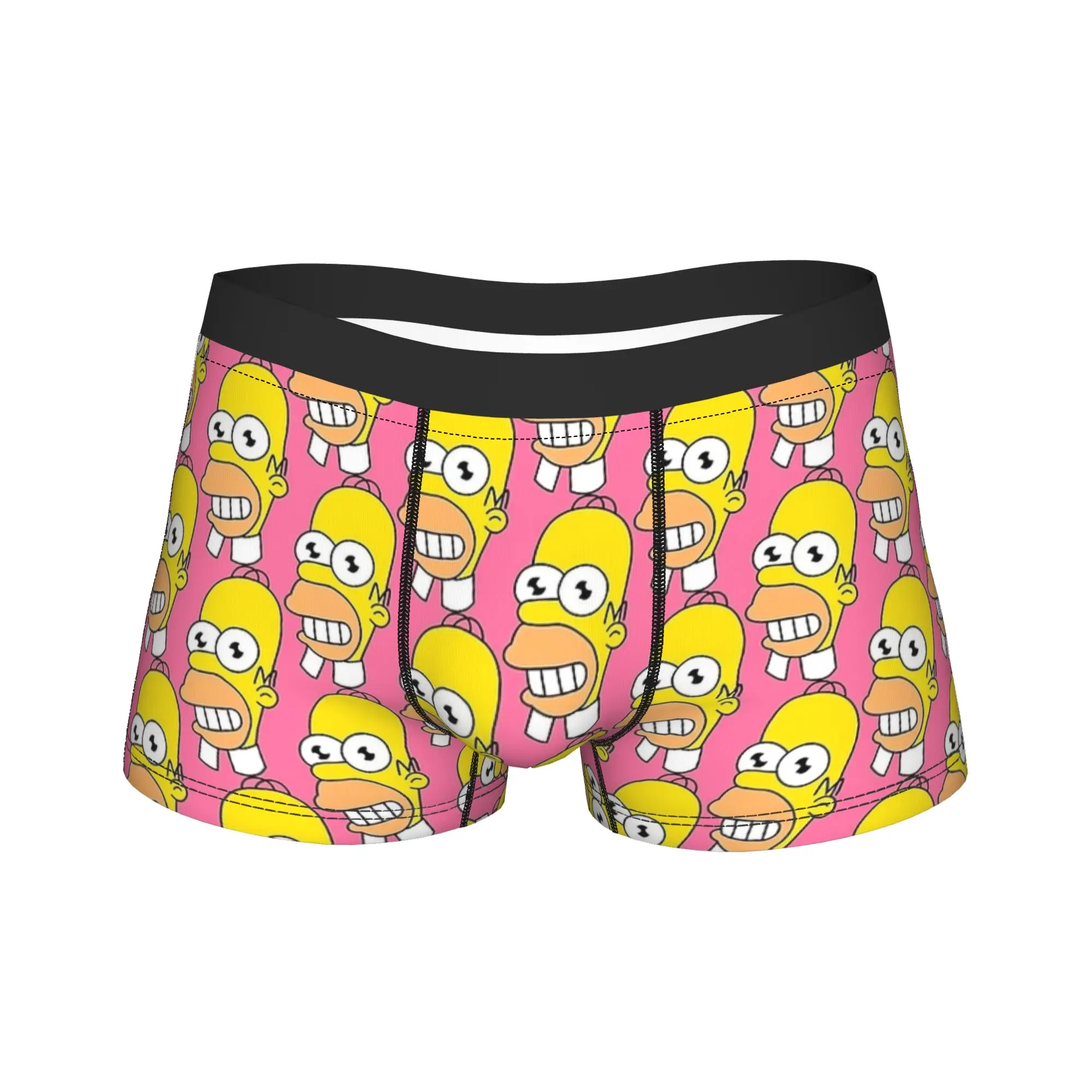 Mr Sparkle S-Simpsons Boxershorts  3D Pouch Underwear Trenky Pattern Boxer Brief Comfortable Males Panties Plus Size 2XL