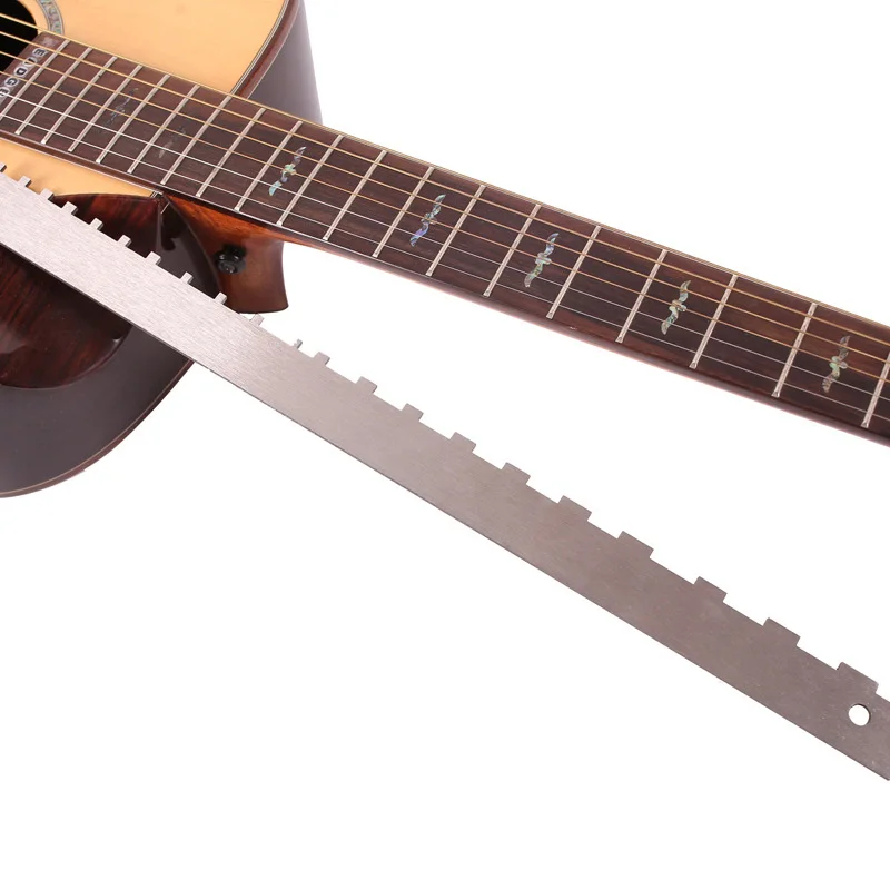 

ABMW-Guitar Neck Notched Straight Edge Luthiers Tool Fret Rocker Leveler for or Guitar Fretboard and Frets