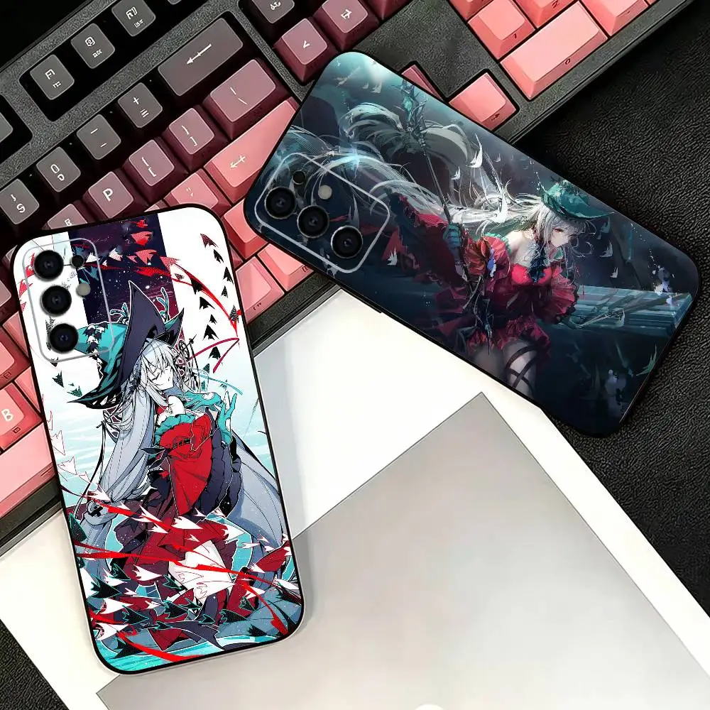 

Game AK Skadi Shark Girl Phone Case For Samsung S26,25,24,21,22,21,20,10,9,8,7,6,5,Ultra,Plus,Fe,Lite Black Shell