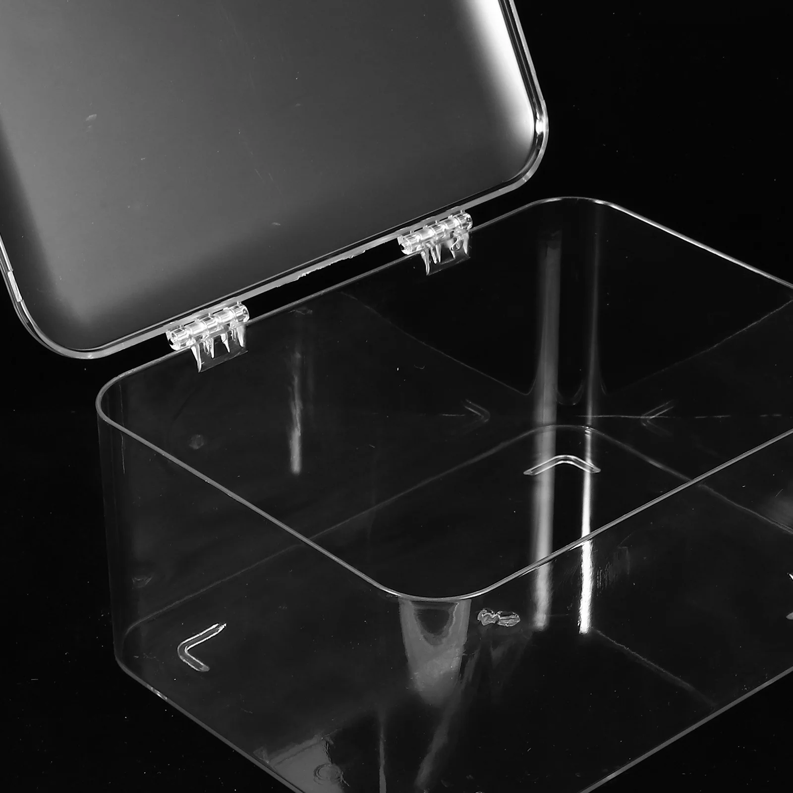 

Desktop Storage Box Large Capacity Transparent Stackable Organizer for Home Office Clear Desk Organizer Container with Lid