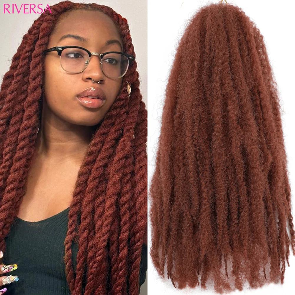 Langes Afro Marley verworrenes Flechthaar 1b 30 27 3 Farben Marley Twist Zöpfe Haar 1-3 Packungen Marley Braid Twists Haar für Frauen