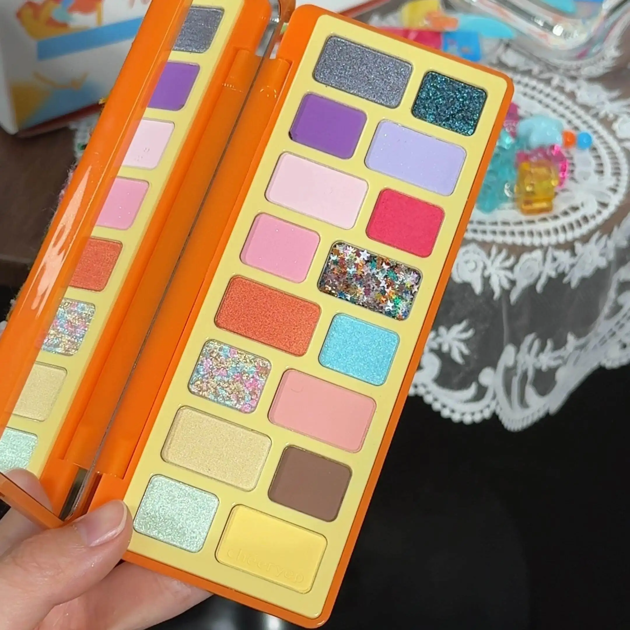 

CHEERYEP(QIANYAN) 16 Colors Matte Eyeshadow Palette Limited Edition Vibrant Color Play Makeup Palette Long Lasting Eye Cosmetic