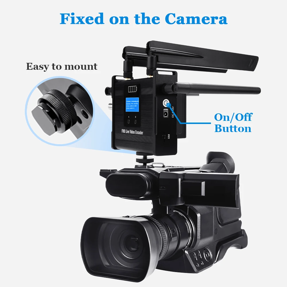 4G Wireless SD HD 3G SDI Video Streaming Encoder يدعم SRT RTSP RTMPS، SDI إلى IP محول للبث المباشر يوتيوب فيسبوك