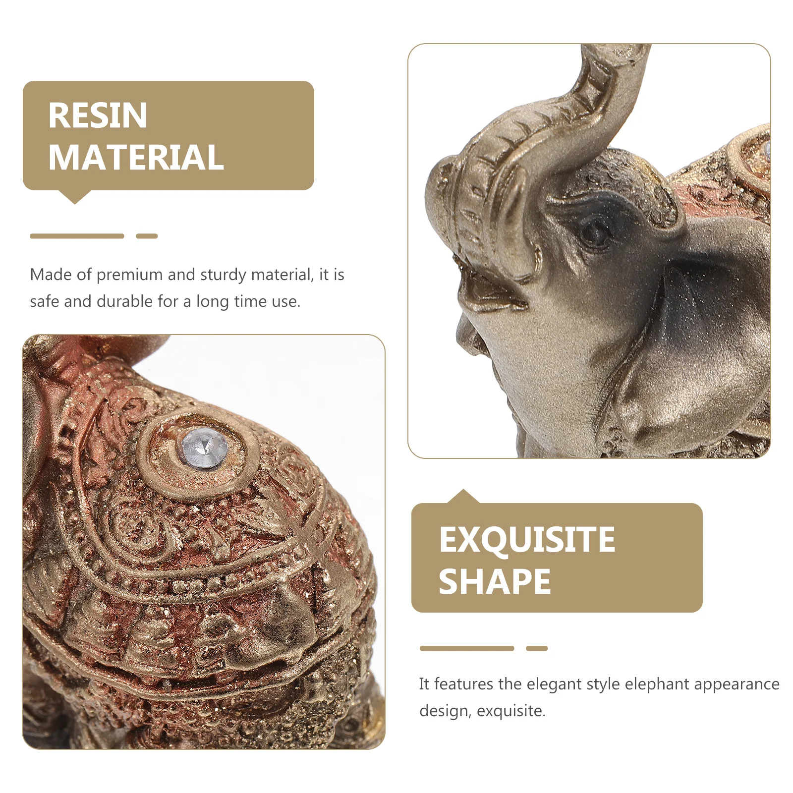 

Elephant Statue Resin Desktop Fortune Home Decoration Creative Vintage Ornament Adorn Elephant Statue Decor Fortune Home Decor