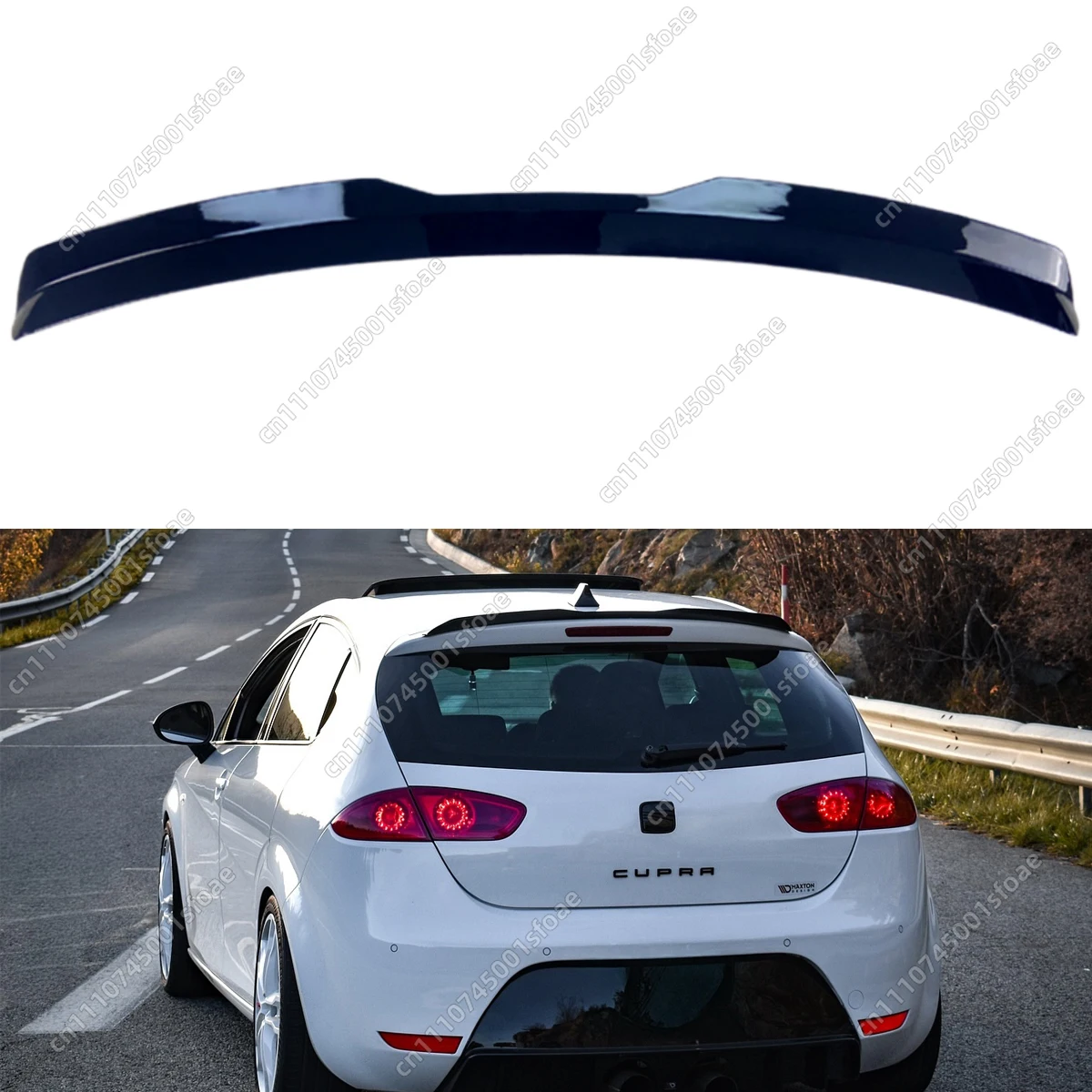 

Fit For Seat Leon Cupra Mk3 Hatchback 2012 2013 2014 2015 2016 ABS Glossy Black Wing Splitter Rear Tail Wings Body Kit Tuning