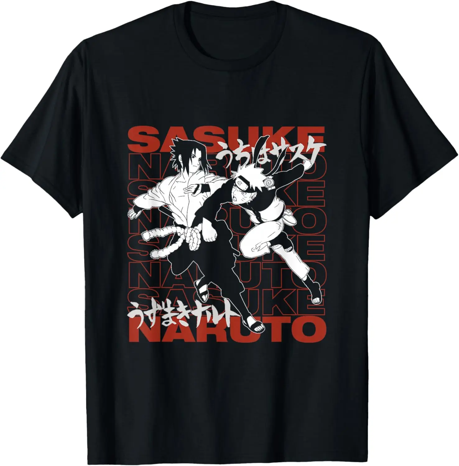 Sasuke Naruto Anime Cartoon Characters T-Shirt S-6XL