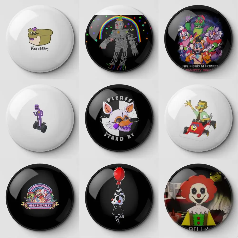 Fnaf Exotic Butters Lolbit William Afton Hate Club Sun Button Soft Button Pin Customizable Lapel Pin Decor Lover Collar Badge