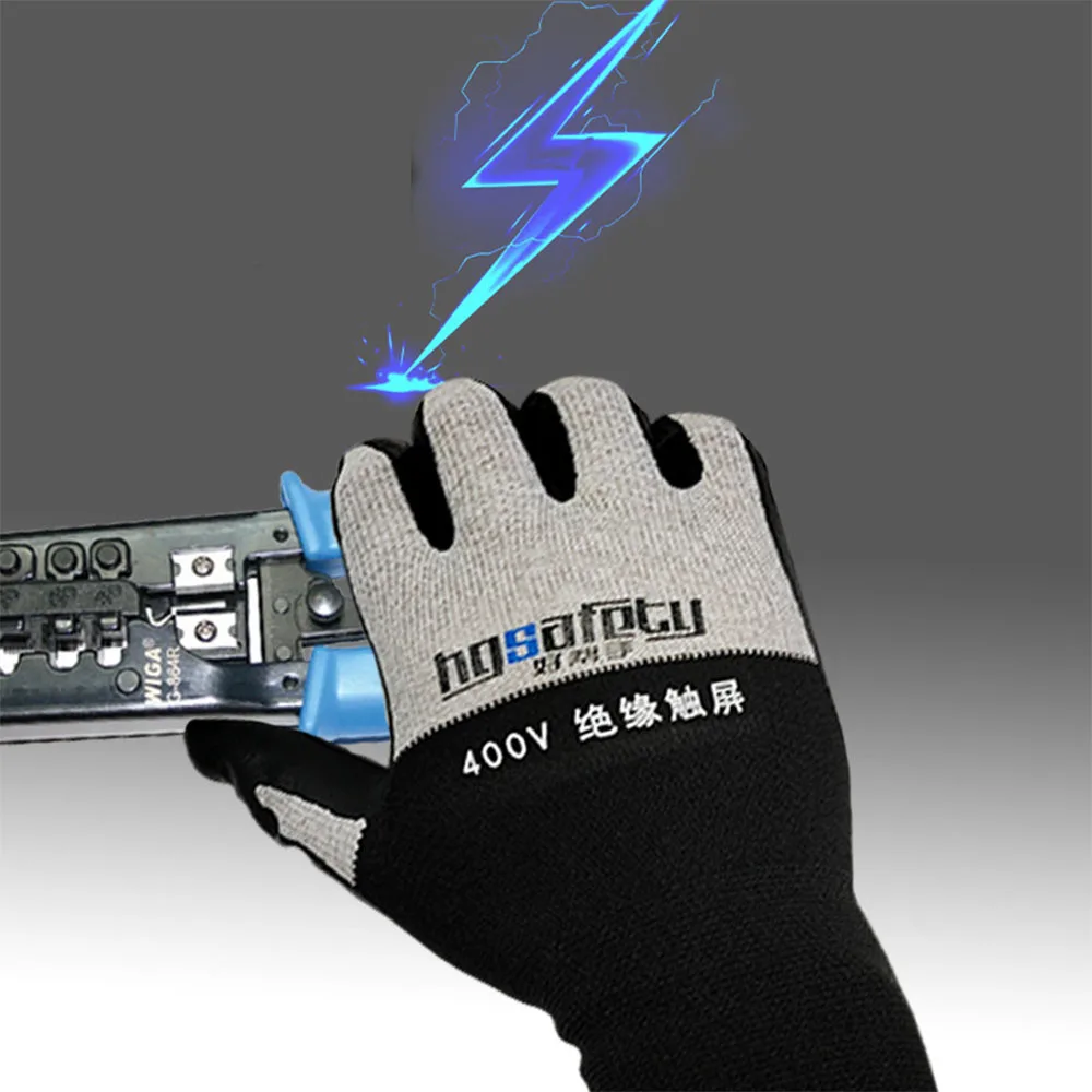 سامسونج كهربائي قفازات عازلة 400 فولت/500 فولت المطاط شاشة تعمل باللمس قفازات العزل الصناعية للسلامة الكهربائية #6