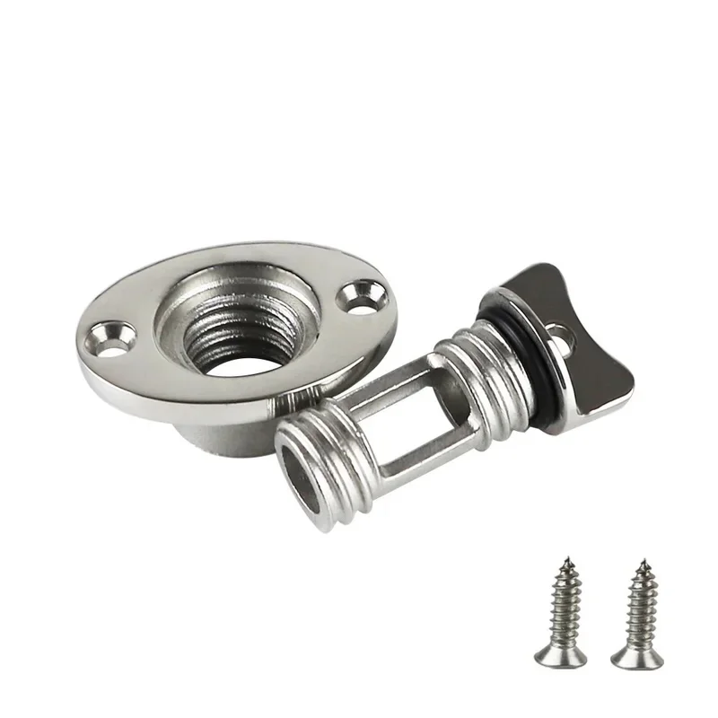 1 Piece Water Plug Tail Outlet Drain 316 Stainless Steel Boat Silk Plugging Kayak Water Plug Hatge Sewage Vent