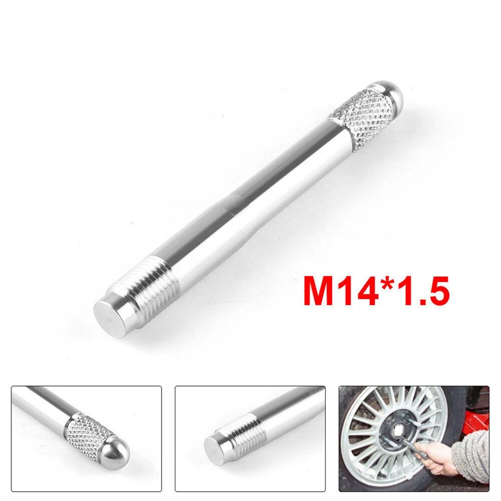 

Wheel Alignment Tool Repair Tool Wheel Hanger Locating Pin Guide Tool Silver White M14x1.5 1pcs