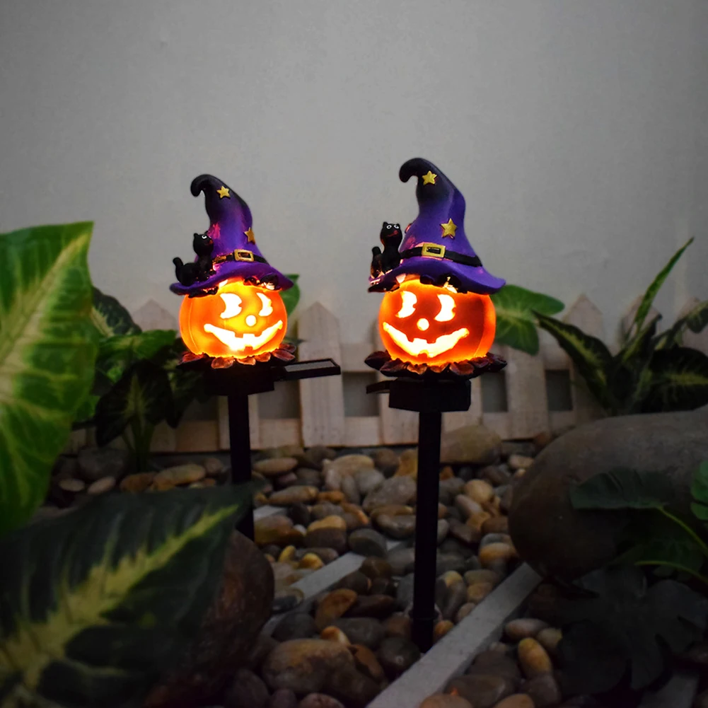 

Halloween Pumpkin Pathway Solar Lights, LED Solar Garden Lights, IP55 Waterproof Yard Stake Lamp, Halloween Landscape Decoration