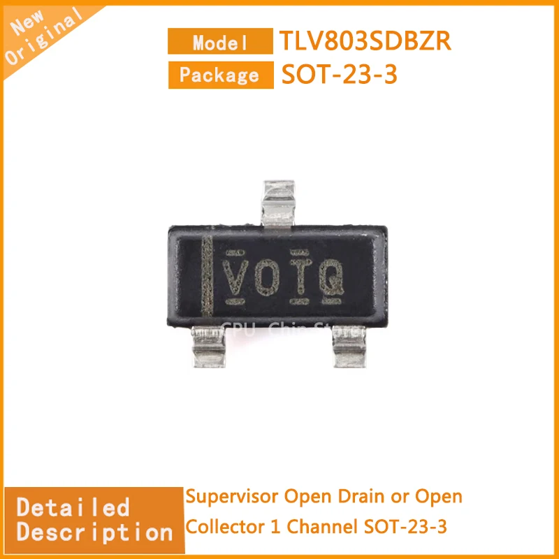 50Pcs/Lot New Original   TLV803SDBZR  TLV803  Supervisor Open Drain or Open Collector 1 Channel SOT-23-3