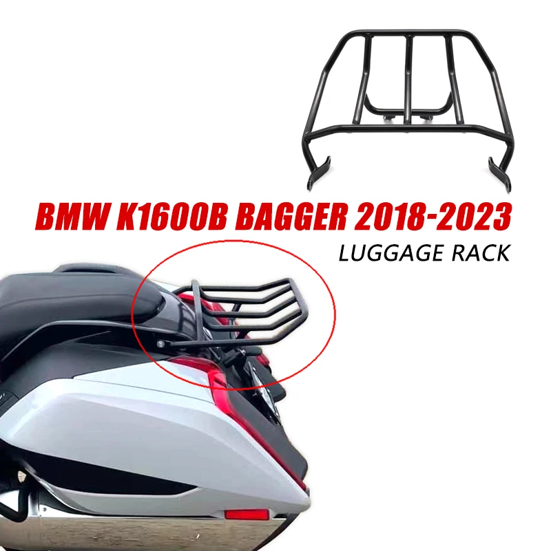 Panical Motorcycle Luggage Rack Travel Rack Storage Shelf Bracket For Bmw K1600B Bagger 2018-2023 Carbon Steel Black