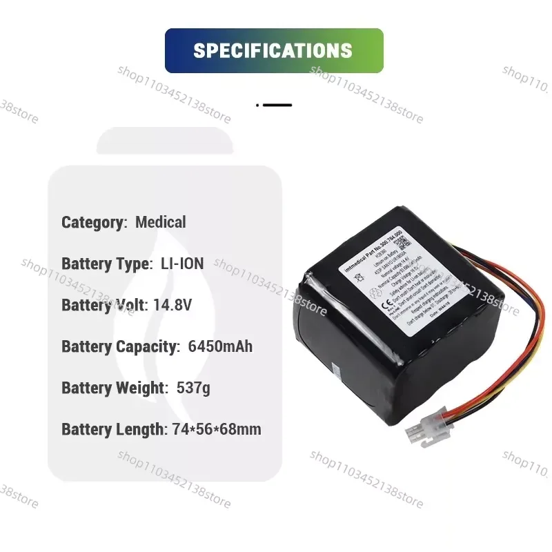 Rechargeable Li-ion 14.4V 6450mAh replacement 300.784.00 H2B360 battery for BellaVista 1000 Bella Vista 1000