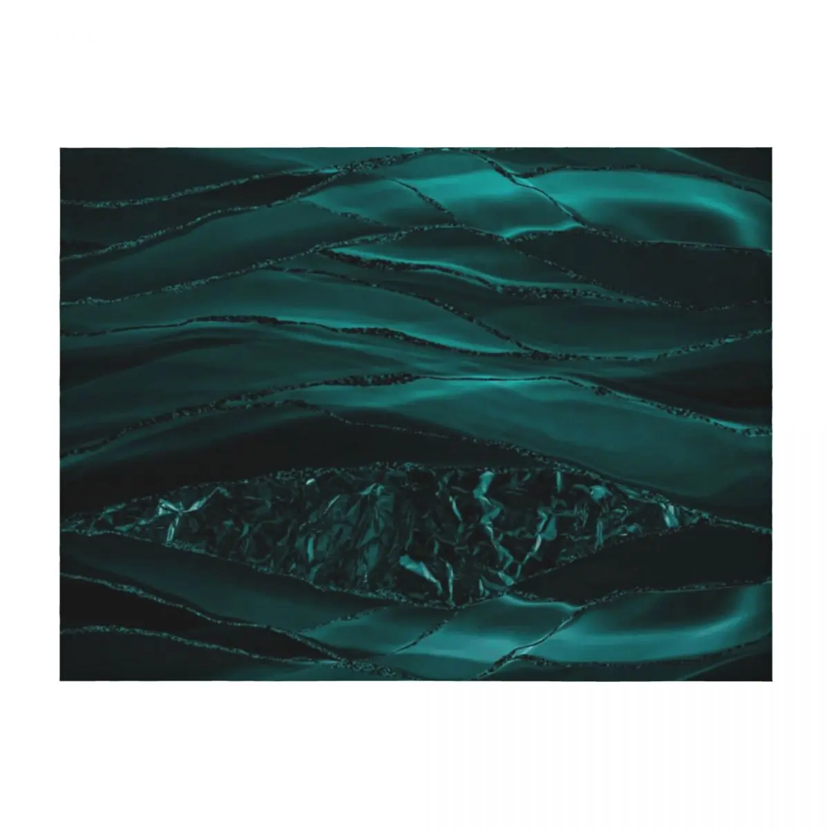 

EmeraldGreen Glamour Marble Faux And Agate Landscapes Throw Blanket for sofa Vintage Nap funny gift Blankets