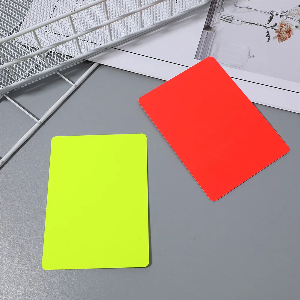 

12Pcs Soccer Referee Cards Red Yellow PVC Set Professional Multi-Function Soccer Referee Accessory Portable Kit