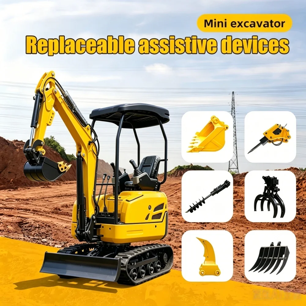

3.0/2.5Ton Mini Excavator Excavadora DieselConstruction Tools For AgriculturalHofladerSuitable Family