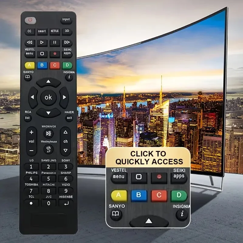 YP RCG008 Replacement Universal Remote Control for LG For Sony for Samsung for Panasonic ForToshiba For Philips No Light