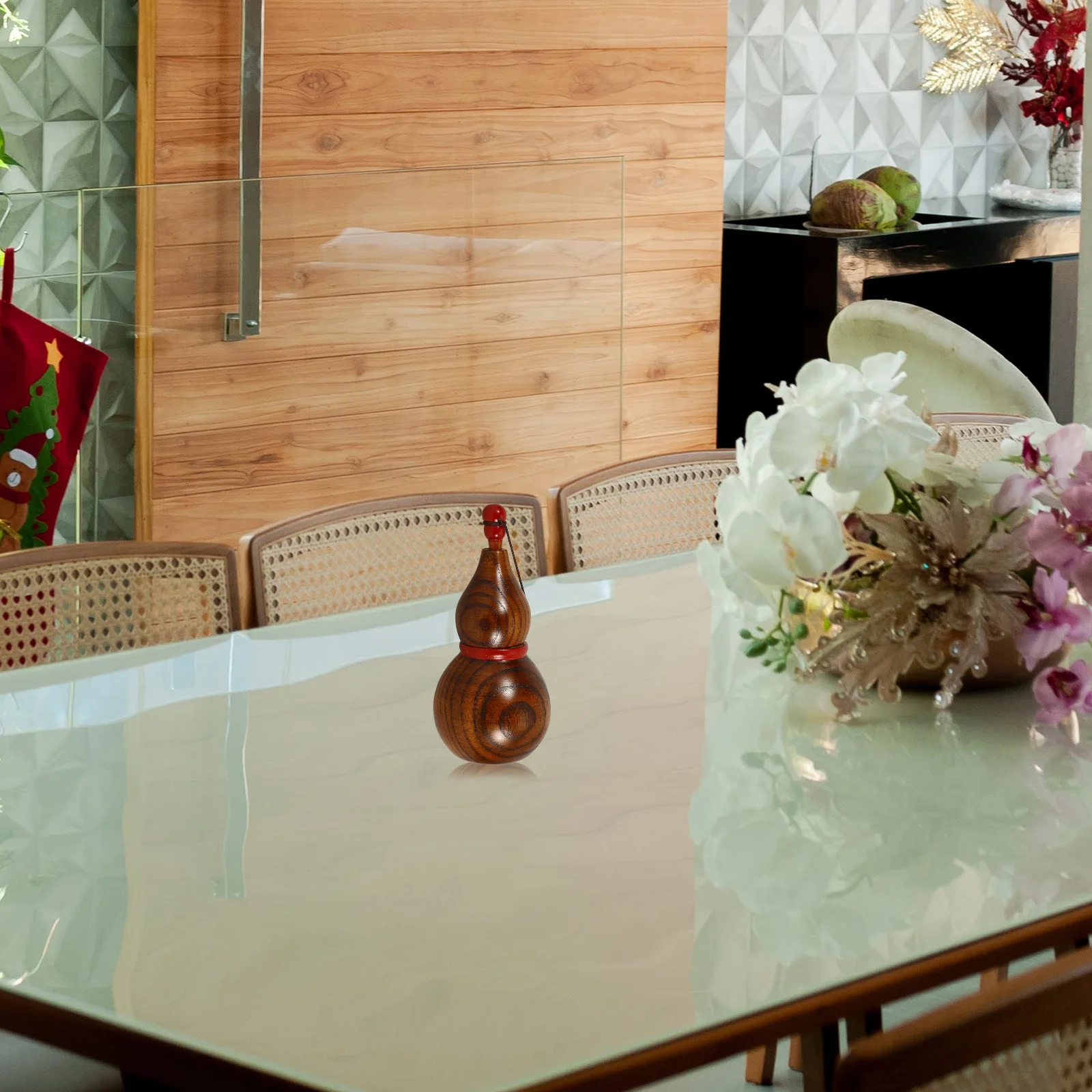 

Wooden Toothpick Holder Gourd Shaped Kitchen Storage Organizer Unique Decorative Jar Creative Dispenser Box For Home