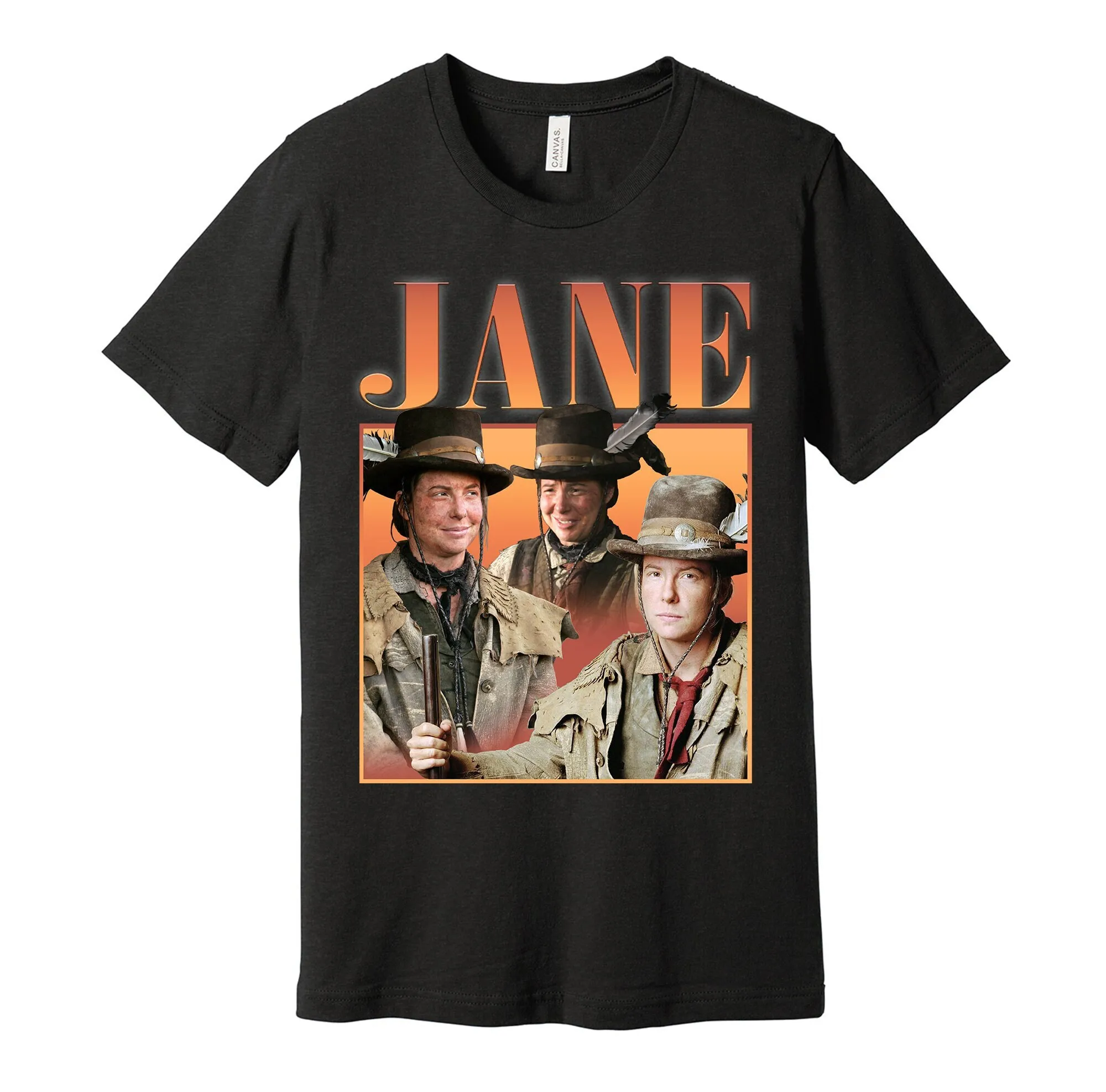 Calamity Jane Oversized Street Fashion T Shirt Deadwood Lover Gritty American Wild West Tv Show Black White Or Grey