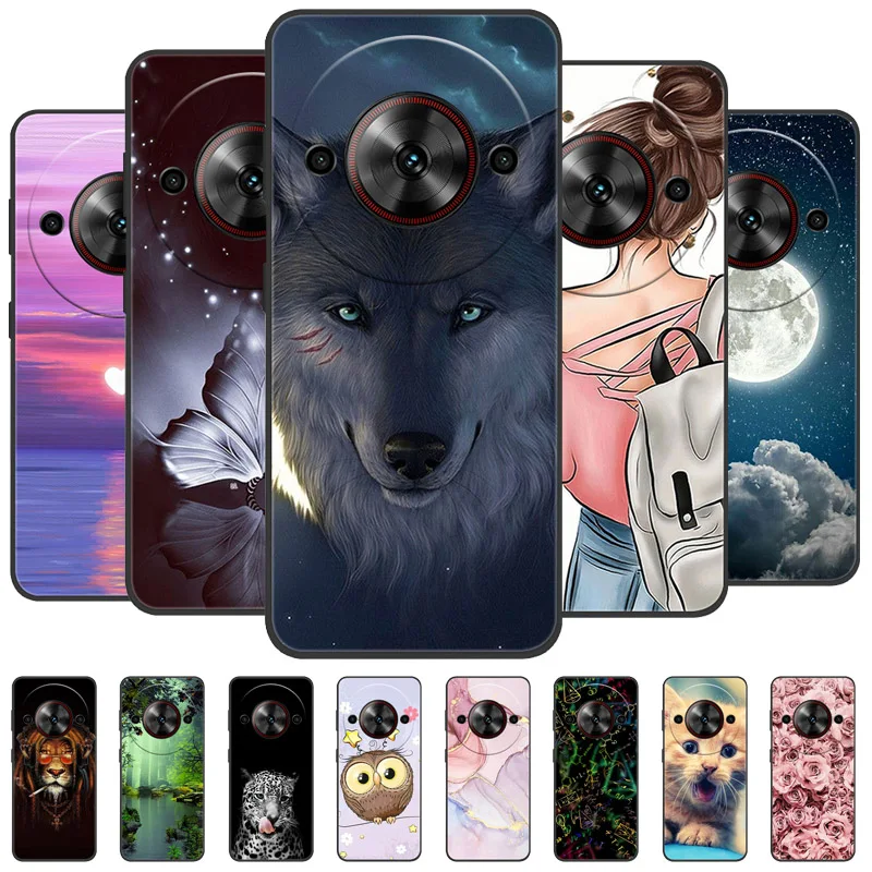 For ZTE Blade A75 5G Case Cover For BladeA75 5G Silicone Soft Marble Black Bumper Coque for ZTE Blade A75 A 75 5G Protective