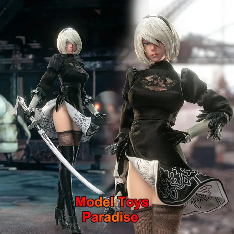 

Master Team MTTOYS019 1/6 Collectible 2B Neil Sister Double Head Full Set 12inch Woman Soldier Action Figure Model Fans Gifts