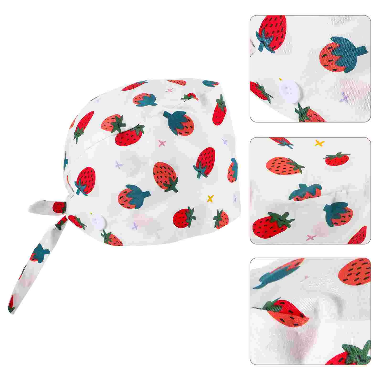 Surgical Cap Nurse Hats Nursing for Women Caps Nurses Scrub with Buttons Lace up Women's