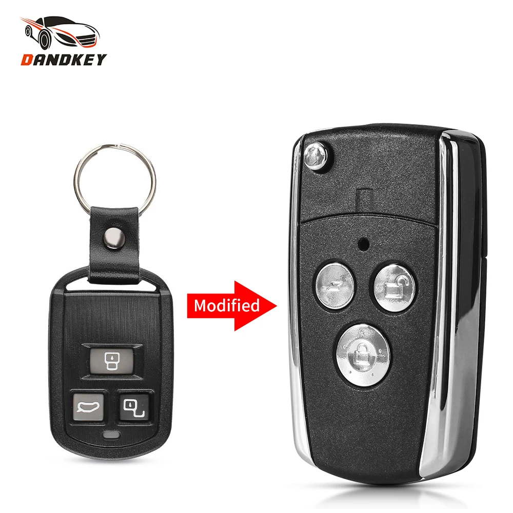 

Dandkey модифицированный 3-кнопочный складной автомобильный ключ-брелок для Hyundai Elantra Santa Fe XG300 XG350, чехол для дистанционного ключа
