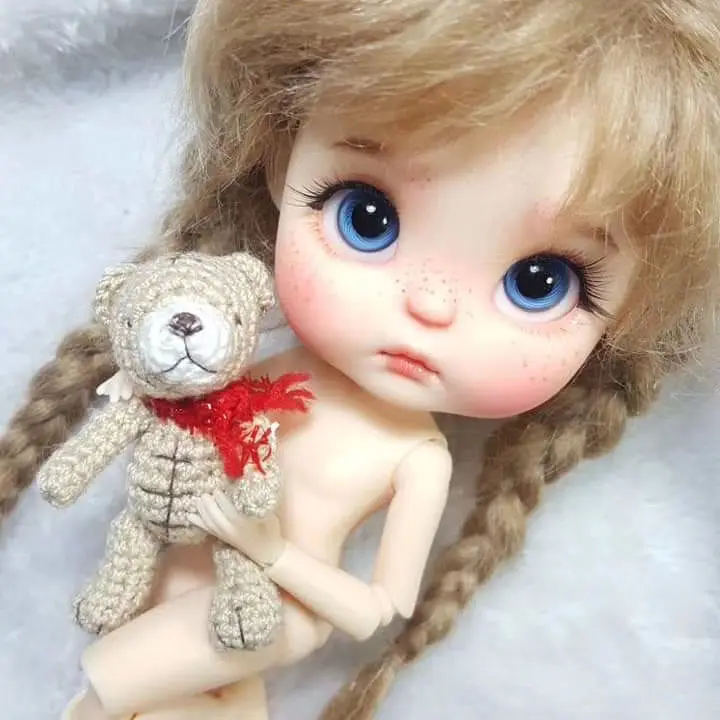 

New 1/8 Bjd Doll Resin 16.5cm Height Cute Doll Toy Multi-joint Movable Body No Makeup Girls Dress Up Toys Gifts