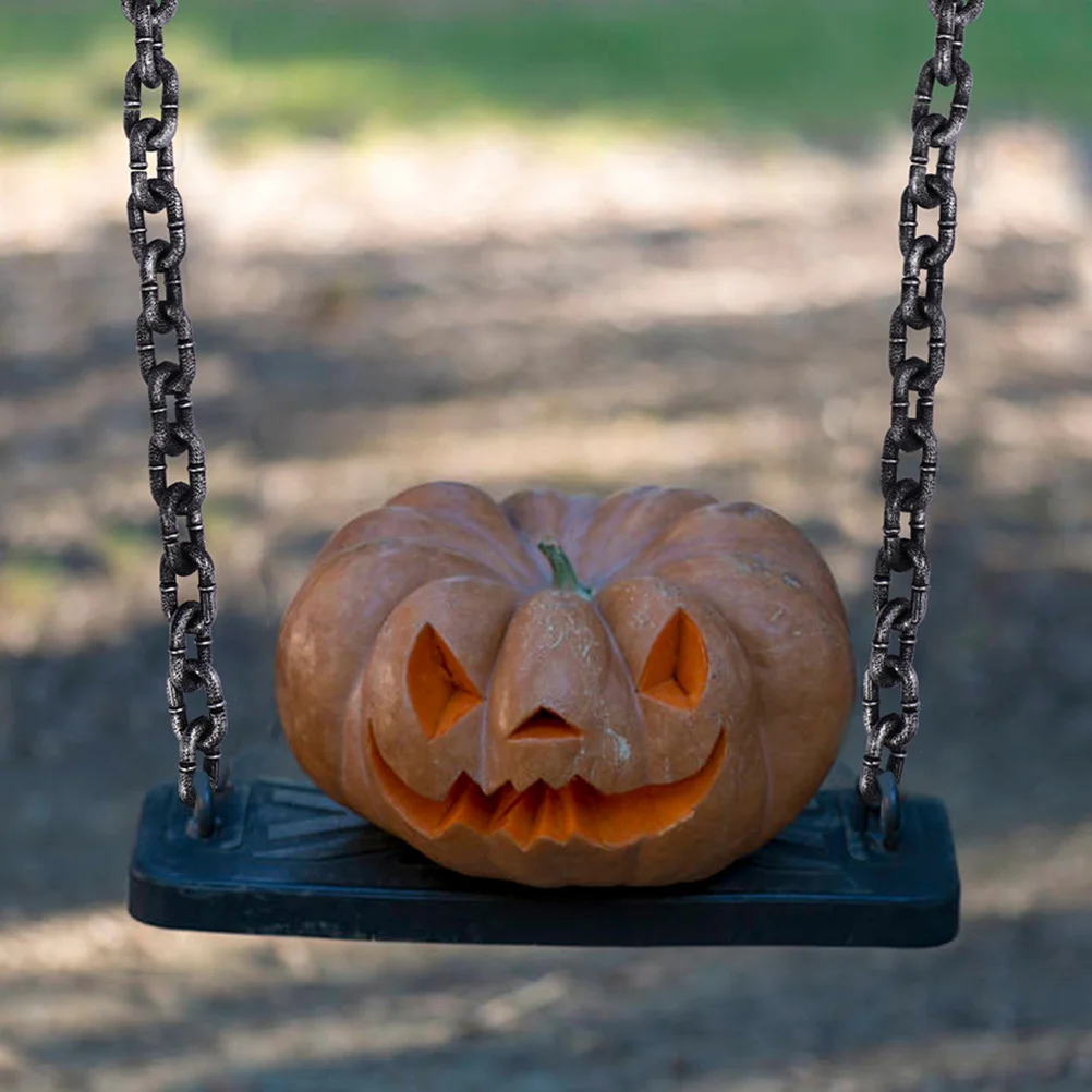 2 uds simulación gran cadena de hierro máscara disfraz Chomp monstruo de Halloween decoración de ventana guirnalda enlace el cartel