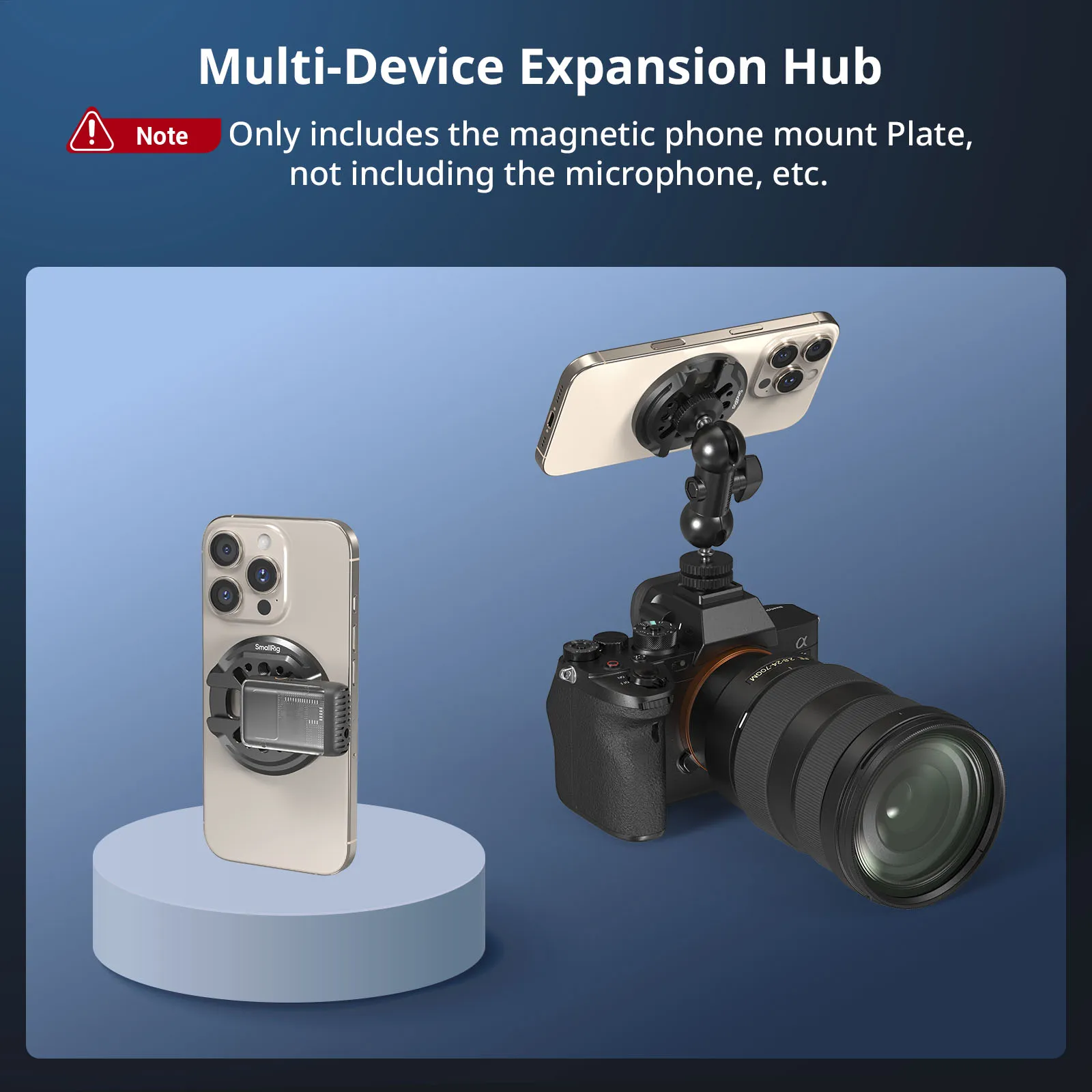 SmallRig Mount Plate for iPhone MagSafe Phone Mount Plate Suit for Microphones for Live streaming Outdoor Selfies Camera Monitor
