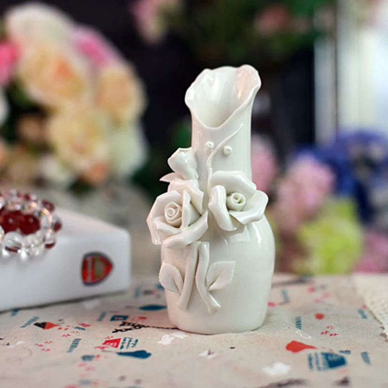 Modern fashion Home Furnishing small ceramic vases flower desk accessories crafts vase flowerpot