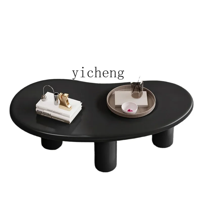 ZK Cream Style Cashew Tea Table Home Living Room Small Apartment Creative Simple and Light Luxury High-Grade Tea Table