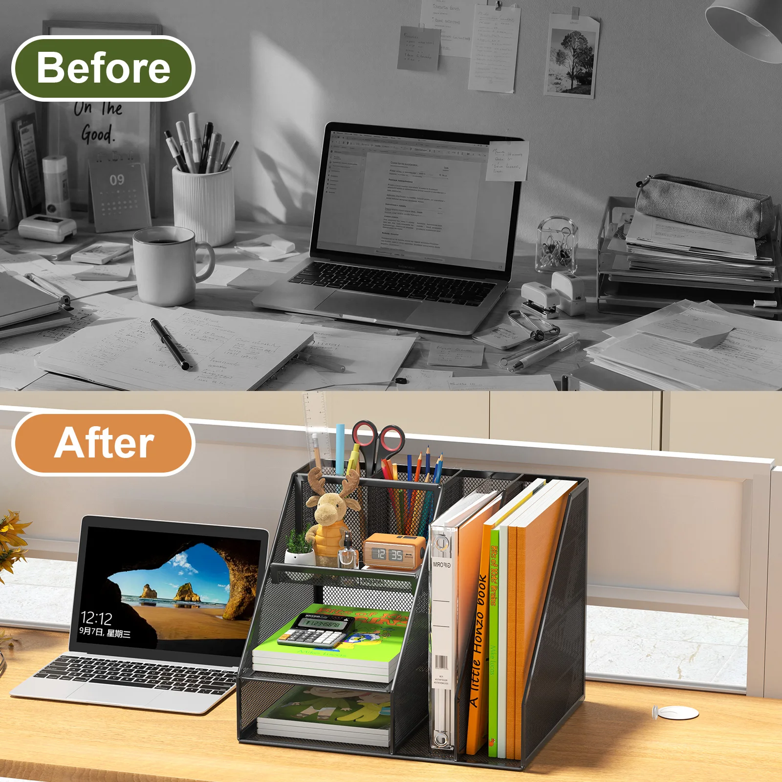 7-Compartment Desktop Organize - Desktop Filing Tray review and price