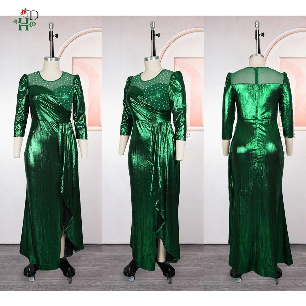 H & D 2025 عيد الميلاد موضة فساتين الحفلات الأفريقية للنساء دبي أنقرة الزفاف ثوب مسائي حجم كبير فستان ماكسي تركيا أنيق #4