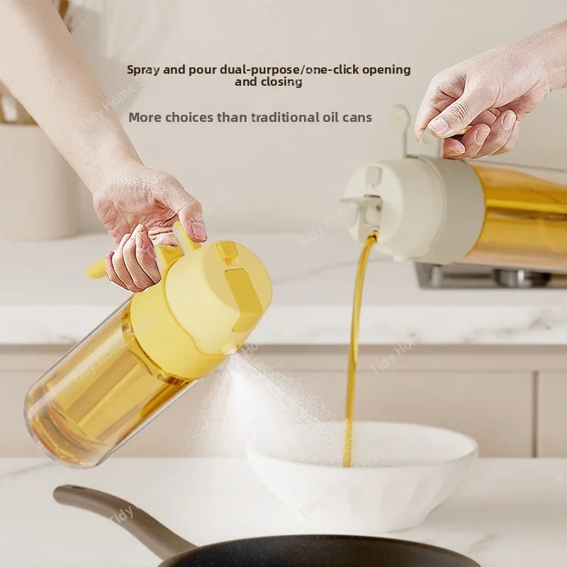 

Glass Spray Integrated Oil Bottle, Household Oil-free Atomizing Oil Spray Bottle, Kitchen Soy Sauce and Vinegar Seasoning Bottle