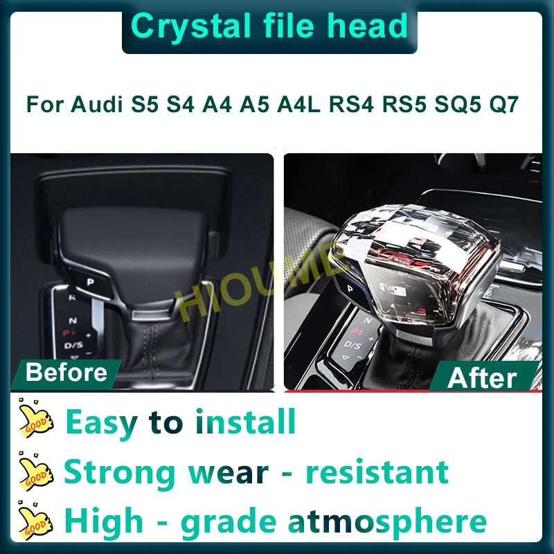 

Gear Shift Knob Crystal Cover Compatible for AUDI A4 / A4L / S4 / A5 / S5 / RS4 / RS5 / SQ5 / Q7 2017-2022