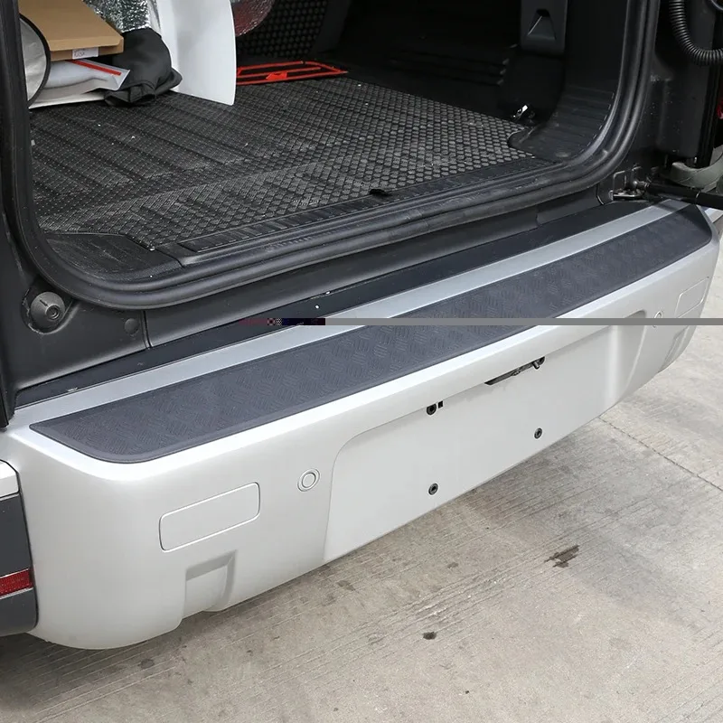 

For Land Rover Defender 90 110 130 2020-2024 PP Black Car Rear Bumper Anti-scratch Plate Cover Trim Stickers Car Accessories