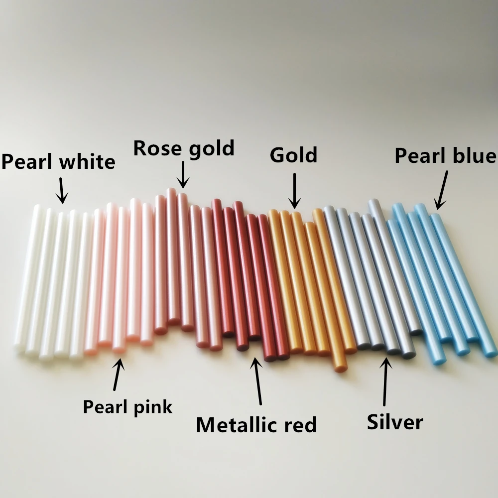 20pcs 7x100mm Pearl White Glue gun potato stick,Hot Melt Adhesive,Metal Red,Furniture Repair,Handicraft Repair Making Wax Seal